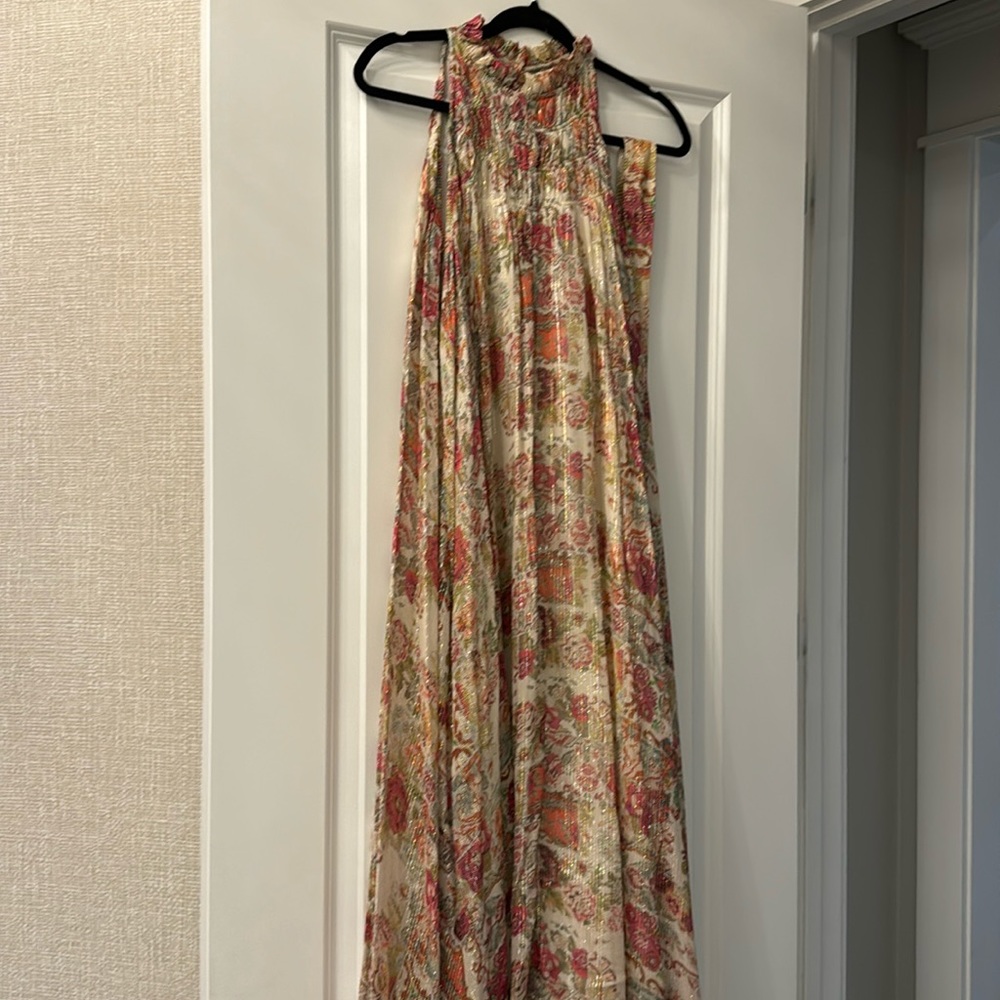 Hemant & Nandita size L long shift dress with belt
